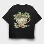 Christmas Holly Cup, Tricou Oversize Barbati (Unisex)