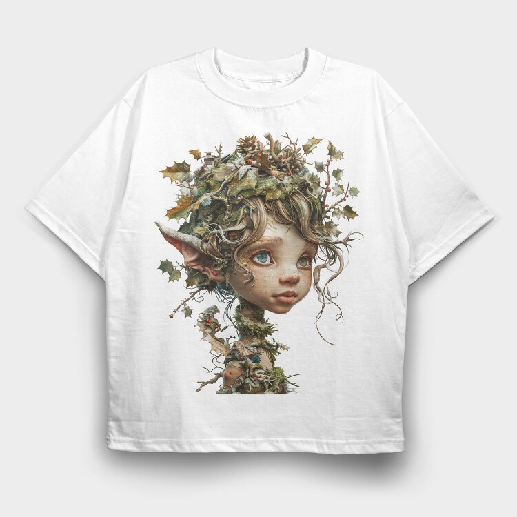 Christmas Holly Garden, Tricou Oversize Barbati (Unisex)