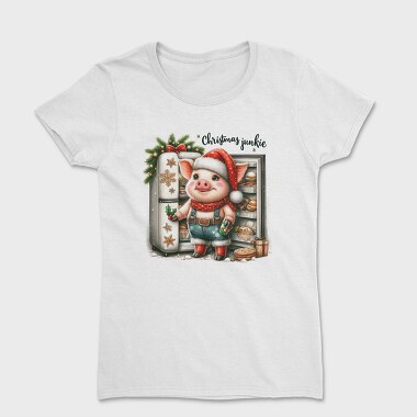 Christmas Junkie Pig, Tricou Femei