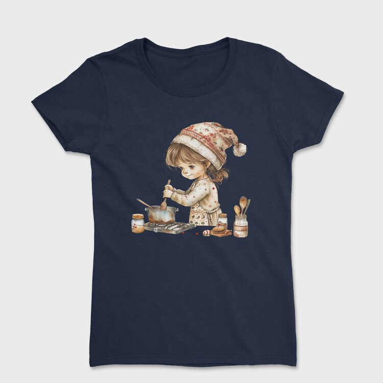 Christmas Kid Cooking, Tricou Femei