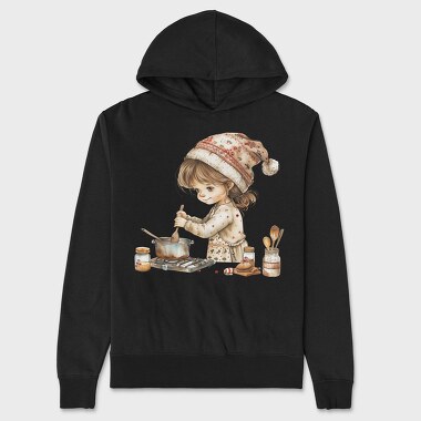 Christmas Kid Cooking, Hanorac Oversize Barbati (Unisex)