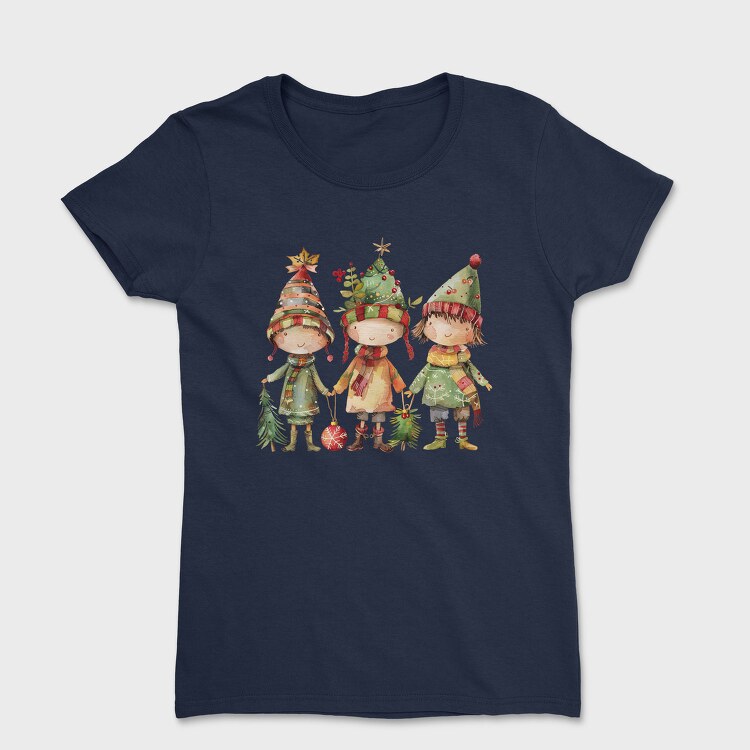 Christmas Kids Christmas Tree, Tricou Femei