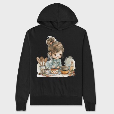 Christmas Kitchen Girl, Hanorac Oversize Barbati (Unisex)