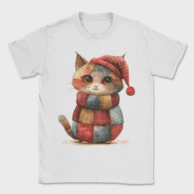 Christmas Kitten Patchwork, Tricou Barbati (Unisex)