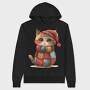 Christmas Kitten Patchwork, Hanorac Oversize Barbati (Unisex)
