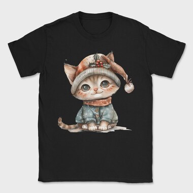 Christmas Kitten Snow, Tricou Barbati (Unisex)
