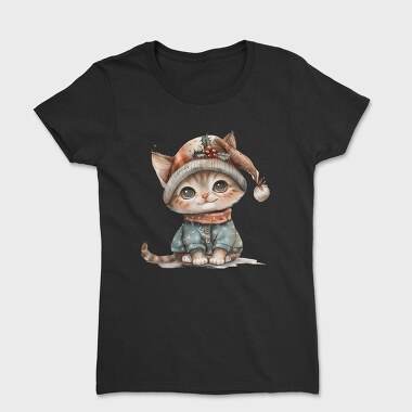 Christmas Kitten Snow, Tricou Femei