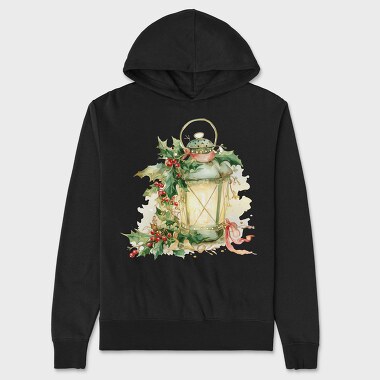 Christmas Lantern Holly, Hanorac Oversize Barbati (Unisex)