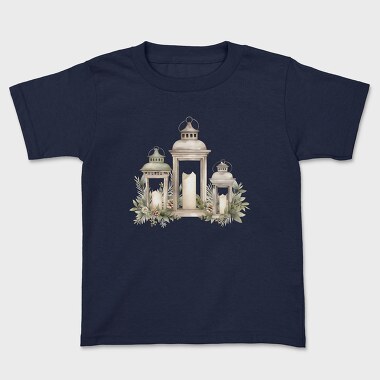 Christmas Lanterns Wreath, Tricou Copii