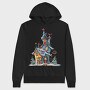 Christmas Magic House, Hanorac Oversize Barbati (Unisex)