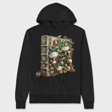 Christmas Mistletoe Mushrooms, Hanorac Oversize Barbati (Unisex)