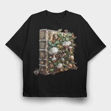 Christmas Mistletoe Mushrooms, Tricou Oversize Barbati (Unisex)