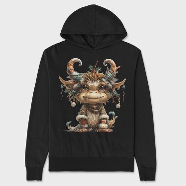 Christmas Monster Horns, Hanorac Oversize Barbati (Unisex)