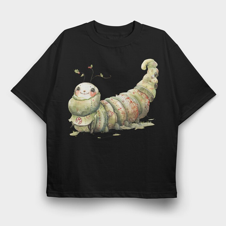 Christmas Moon Wreath, Tricou Oversize Barbati (Unisex)
