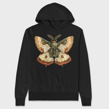 Christmas Moth Garden, Hanorac Oversize Barbati (Unisex)