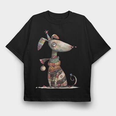 Christmas Mouse Ornament, Tricou Oversize Barbati (Unisex)