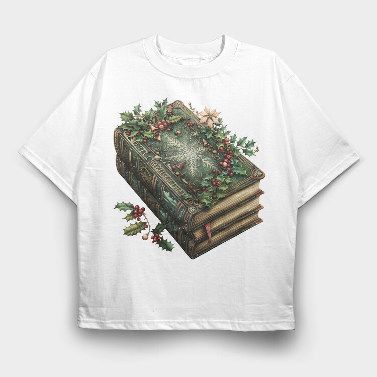 Christmas Ornament Book, Tricou Oversize Barbati (Unisex)