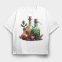 Christmas Ornaments Bottles, Tricou Oversize Barbati (Unisex)