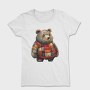 Christmas Patchwork Bear, Tricou Femei