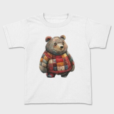 Christmas Patchwork Bear, Tricou Copii