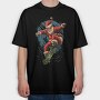 Santa Skate Xmas, Tricou Oversize Barbati (Unisex)