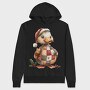 Christmas Patchwork Duck, Hanorac Oversize Barbati (Unisex)