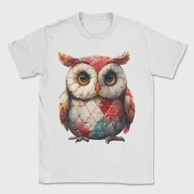 Christmas Patchwork Owl, Tricou Barbati (Unisex)