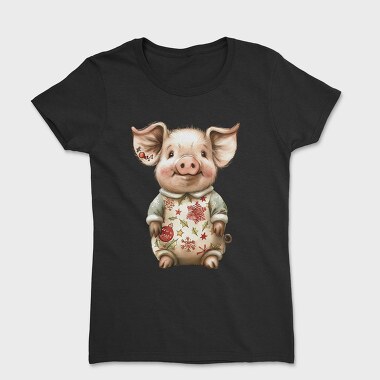 Christmas Pig Jacket, Tricou Femei