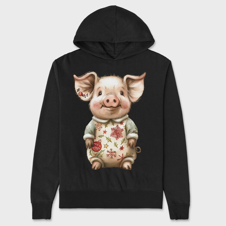 Christmas Pig Jacket, Hanorac Oversize Barbati (Unisex)
