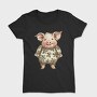 Christmas Pig Ornament, Tricou Femei