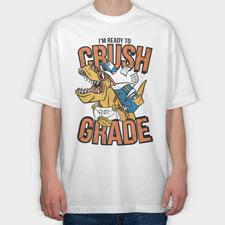 Trex Ready to Crush, Tricou Oversize Barbati (Unisex)
