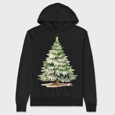 Christmas Pine Star, Hanorac Oversize Barbati (Unisex)