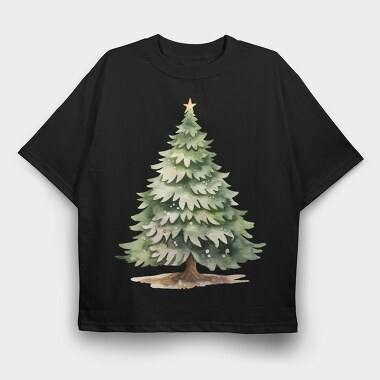 Christmas Pine Star, Tricou Oversize Barbati (Unisex)