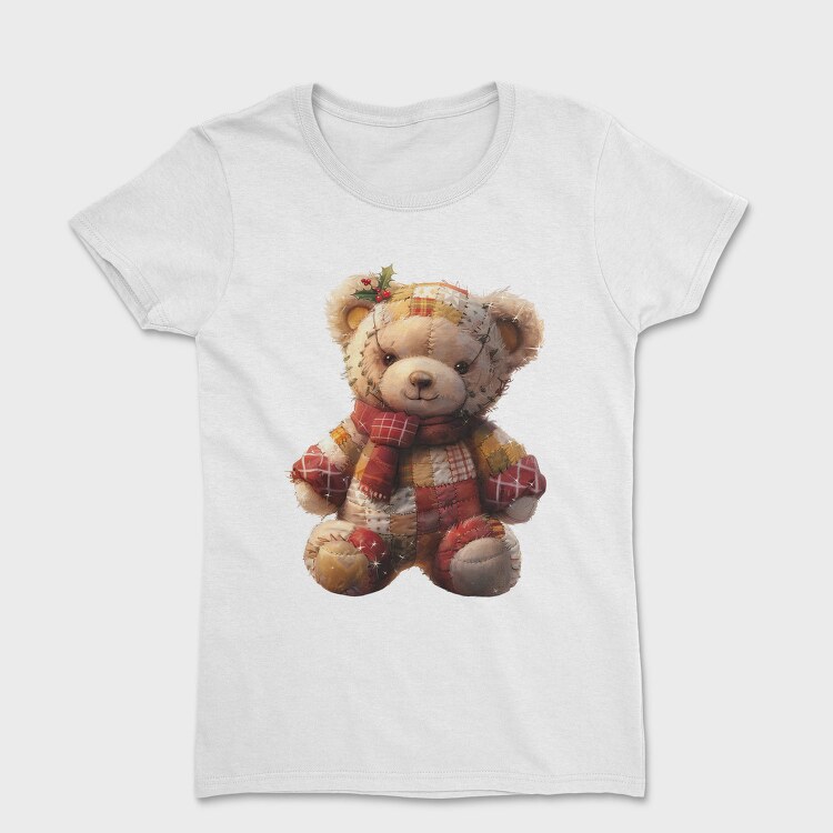 Christmas Quilt Bear Winter Love, Tricou Femei