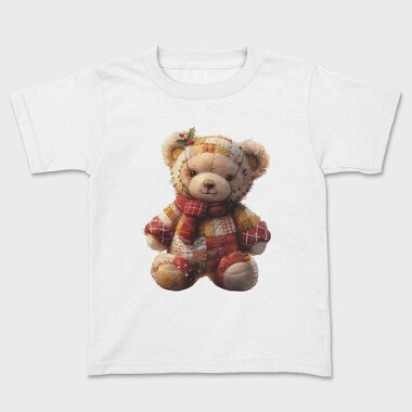 Christmas Quilt Bear Winter Love, Tricou Copii