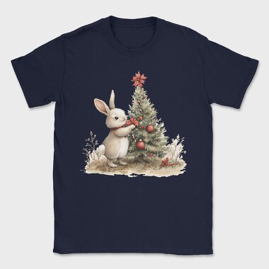 Christmas Rabbit Tree, Tricou Barbati (Unisex)