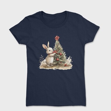 Christmas Rabbit Tree, Tricou Femei