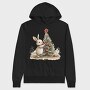 Christmas Rabbit Tree, Hanorac Oversize Barbati (Unisex)