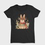 Christmas Rabbit Wreath, Tricou Femei
