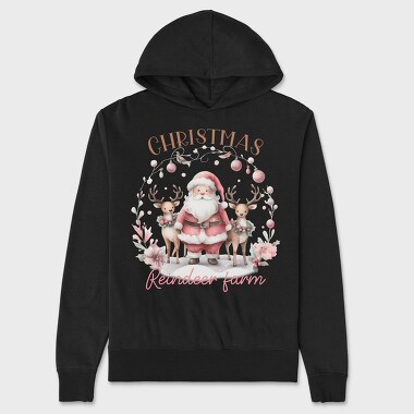 Christmas Reindeer Farm, Hanorac Oversize Barbati (Unisex)