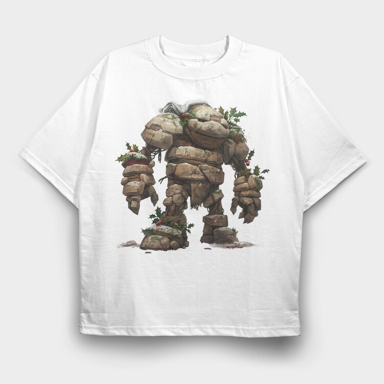 Christmas Rock Giant, Tricou Oversize Barbati (Unisex)