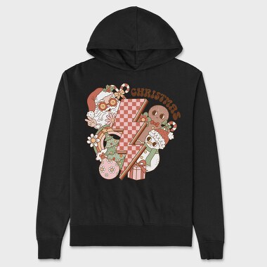 Christmas Santa Gingerbread, Hanorac Oversize Barbati (Unisex)