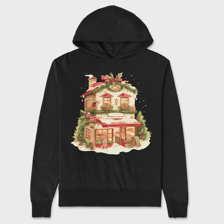 Christmas Shop Snow, Hanorac Oversize Barbati (Unisex)