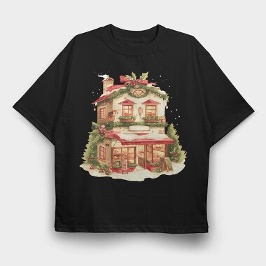 Christmas Shop Snow, Tricou Oversize Barbati (Unisex)