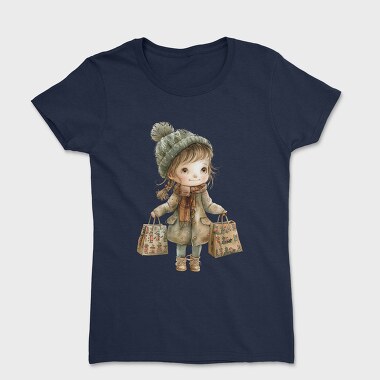 Christmas Shopper Girl, Tricou Femei