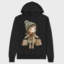 Christmas Shopper Girl, Hanorac Oversize Barbati (Unisex)