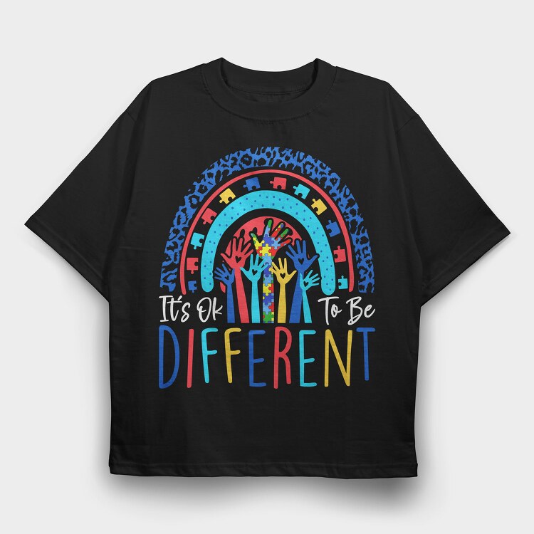 Puzzle Hands Different, Tricou Oversize Barbati (Unisex)