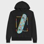 Skate Hard Yeah, Hanorac Oversize Barbati (Unisex)