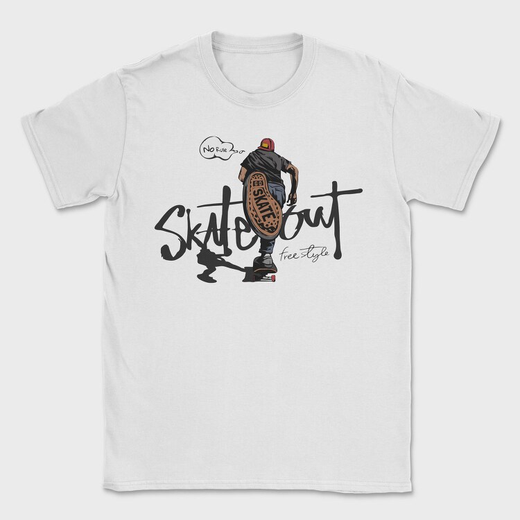 Skate Out No Rule, Tricou Barbati (Unisex)