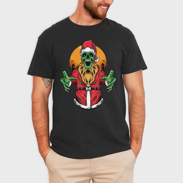 Santa Skull Horror, Tricou Barbati (Unisex)